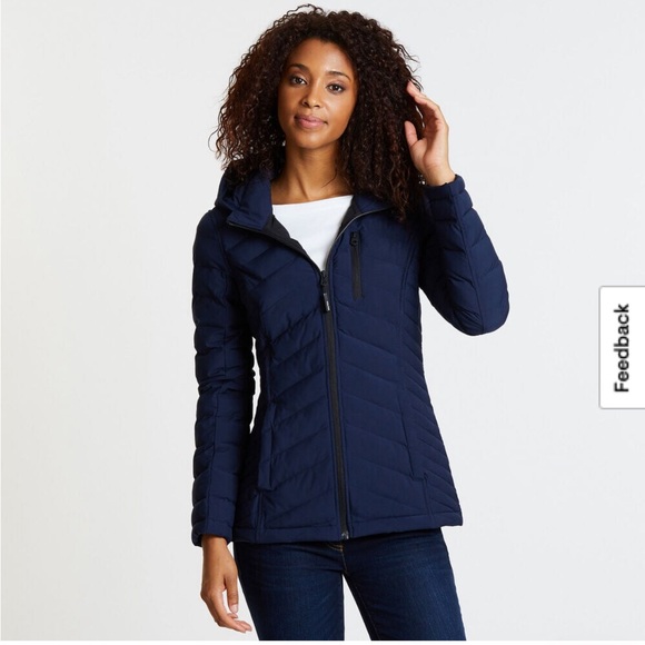 Nautica Women's Dark Blue Puffer Jacket - Picture 1 of 10